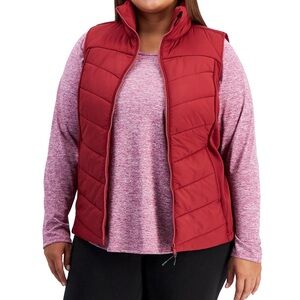 Women's Red Quilted Vest